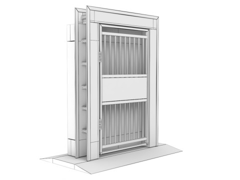 金库室铁门 3D 模型