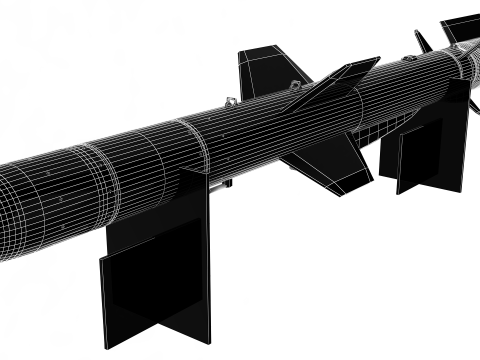 Misil de crucero CAKIR Modelo 3D