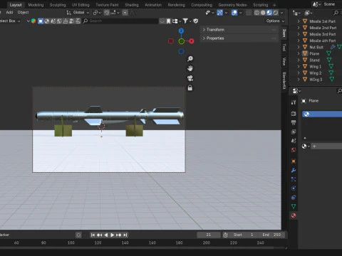 Missile da crociera CAKIR Modello 3D