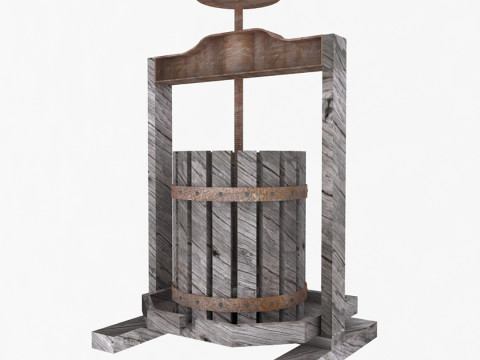 Vintage Wine Press 3D Model