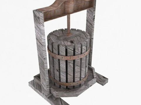 Prensa de vinho vintage Modelo 3D