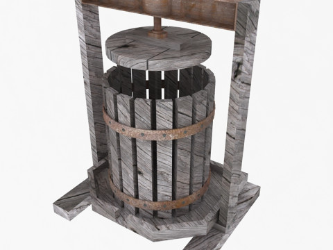 Vintage Wine Press 3D Model