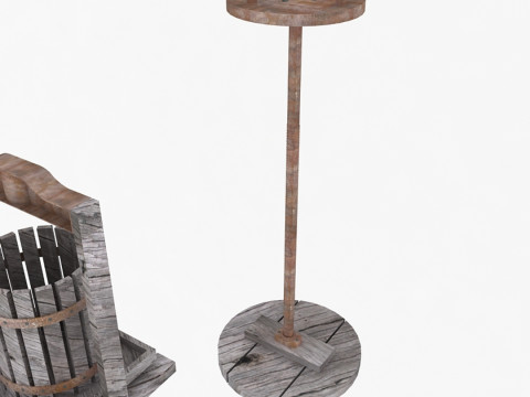 Vintage Wine Press 3D Model