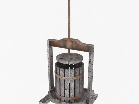 Vintage Wine Press 3D Model