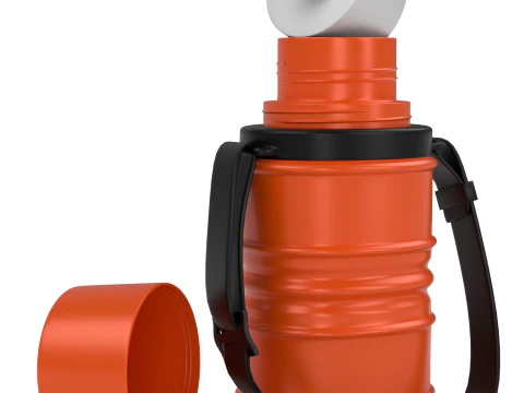 School Water Bottle 3D Model