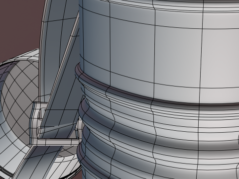 학교 물병 3D 모델