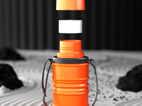 학교 물병 3D 모델