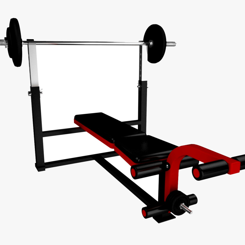 Weight Bench 3D Model .c4d .max .obj .3ds .fbx .stl .blend