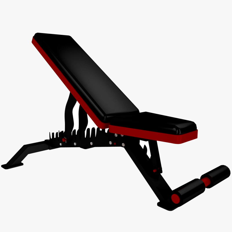 Weight Bench Low-poly 3D Model .c4d .max .obj .3ds .fbx .stl .blend