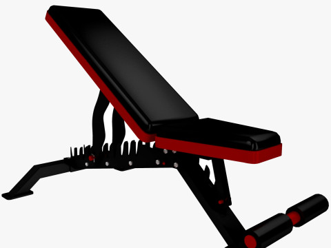 Banc de musculation Low-poly Modèle 3D