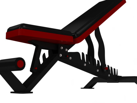 웨이트 벤치 로우 폴리 3D 모델