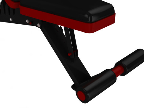 웨이트 벤치 로우 폴리 3D 모델