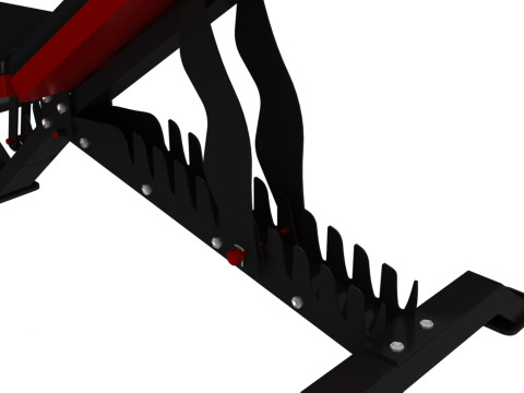 웨이트 벤치 로우 폴리 3D 모델