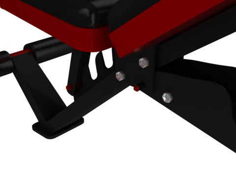 웨이트 벤치 로우 폴리 3D 모델