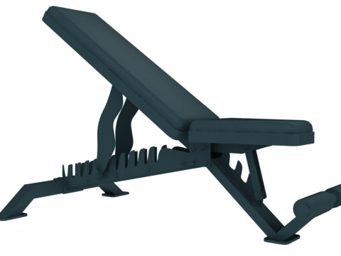 웨이트 벤치 로우 폴리 3D 모델