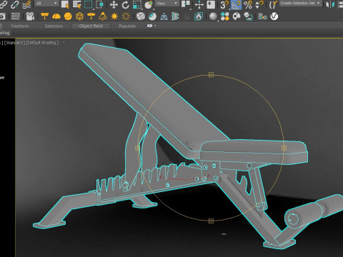 웨이트 벤치 로우 폴리 3D 모델