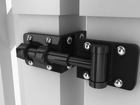 White Picket Fence Section and Gate 3D Model