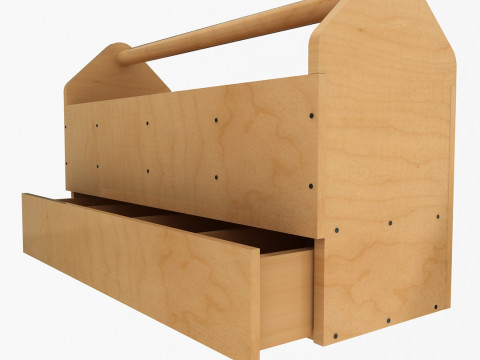 Дерев'яний ящик для інструментів 3D Модель