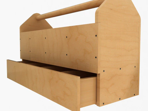 Wooden Tool Box 3D Model