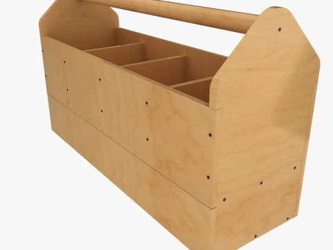 Wooden Tool Box 3D Model