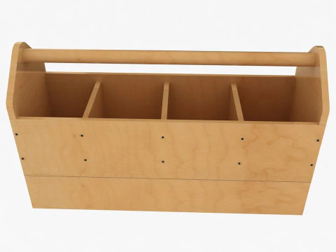 Wooden Tool Box 3D Model