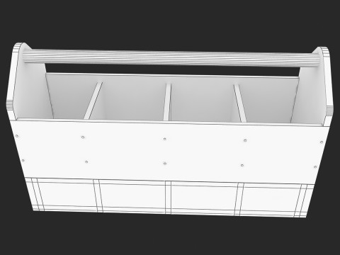 Дерев'яний ящик для інструментів 3D Модель