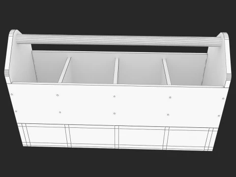 Wooden Tool Box 3D Model