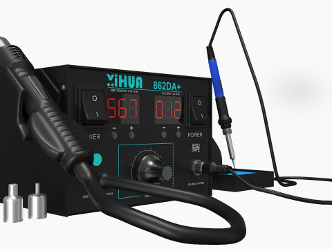 Rework- en soldeerstation 3D Model