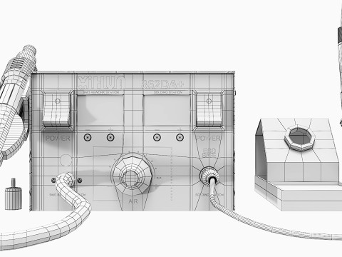 Rework- en soldeerstation 3D Model