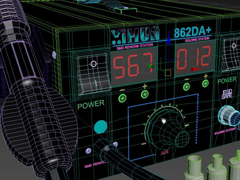 Rework- en soldeerstation 3D Model