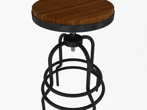 Industrial Mansard Stool 3D Model