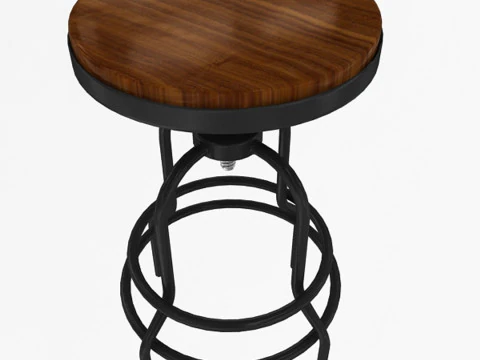 Industrial Mansard Stool 3D Model