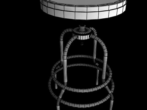 Industrial Mansard Stool 3D Model