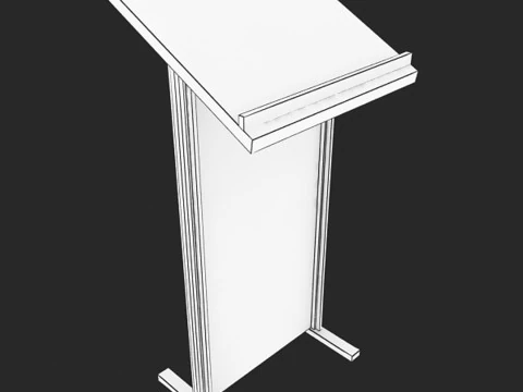 Lectern Podium Speaker Stand 3D Model