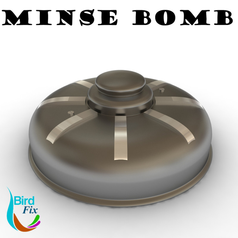 Bomba de minas Modelo 3D .c4d .max .obj .3ds .fbx .stl .blend
