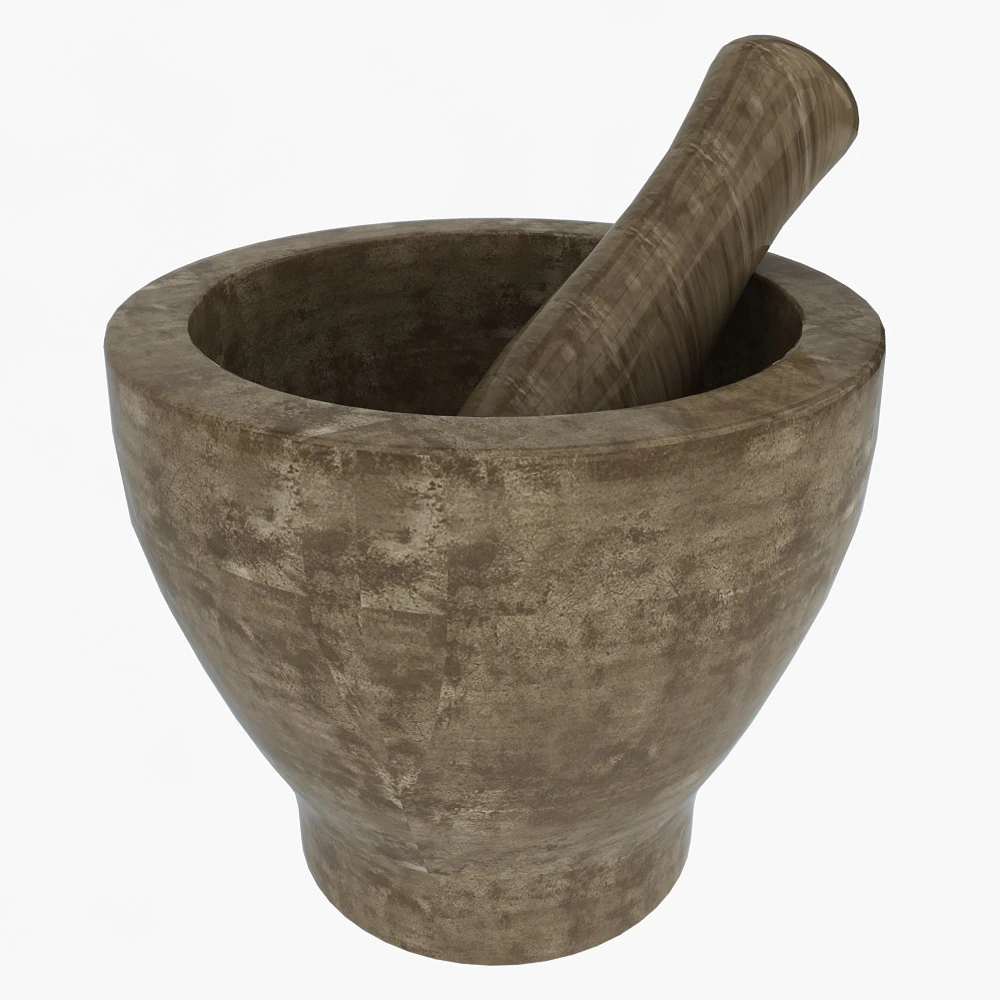 Mortar Pestles 3D Model .c4d .max .obj .3ds .fbx .stl .blend 