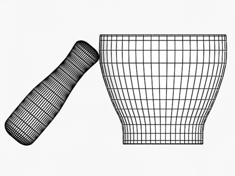 乳鉢乳棒 3Dモデル