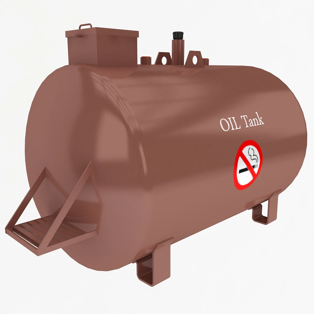 Oil Storage Tank 3D Model .c4d .max .obj .3ds .fbx .stl .blend 