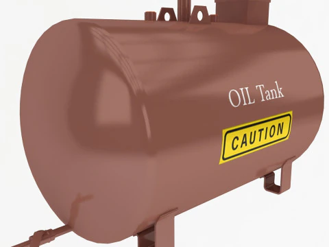 Oil Storage Tank 3D Model