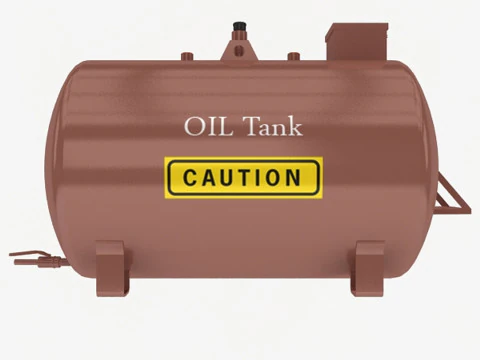 Oil Storage Tank 3D Model