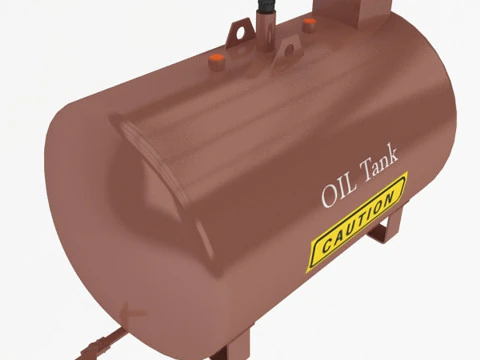 Oil Storage Tank 3D Model