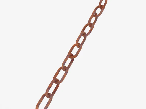 Vecchia catena arrugginita Modello 3D