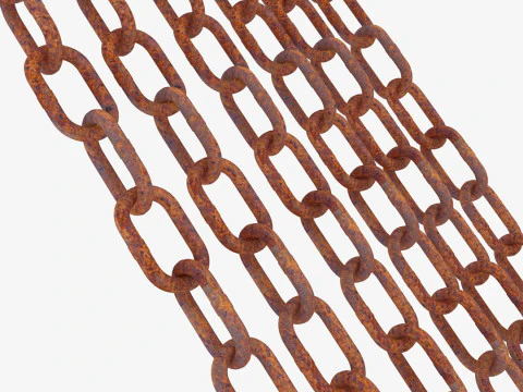 Vecchia catena arrugginita Modello 3D