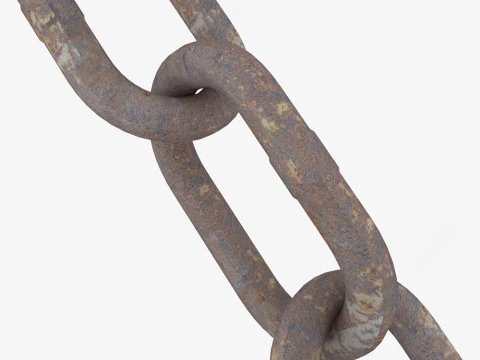 Stary stalowy łańcuch Model 3D