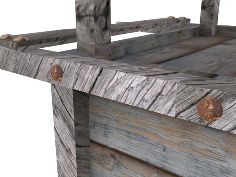Old Food Cart 3D Model