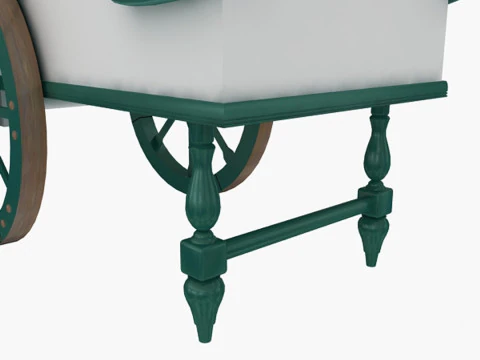 Old Ice Cream Cart 3D Model