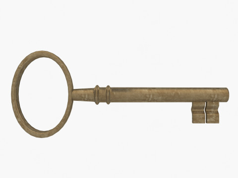 Antique Vintage Key 3D Model