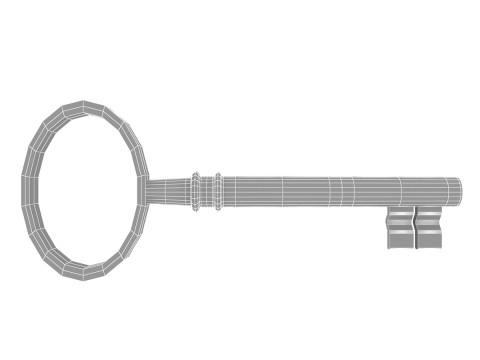 Antique Vintage Key 3D Model
