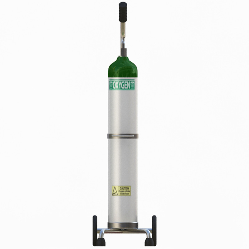 Кислородный баллон 3D Модель .c4d .max .obj .3ds .fbx .stl .blend