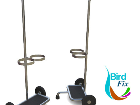 산소 탱크 카트 3D 모델